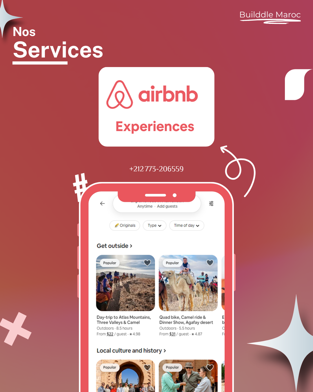 Builddle Maroc - Airbnb Experiences Service